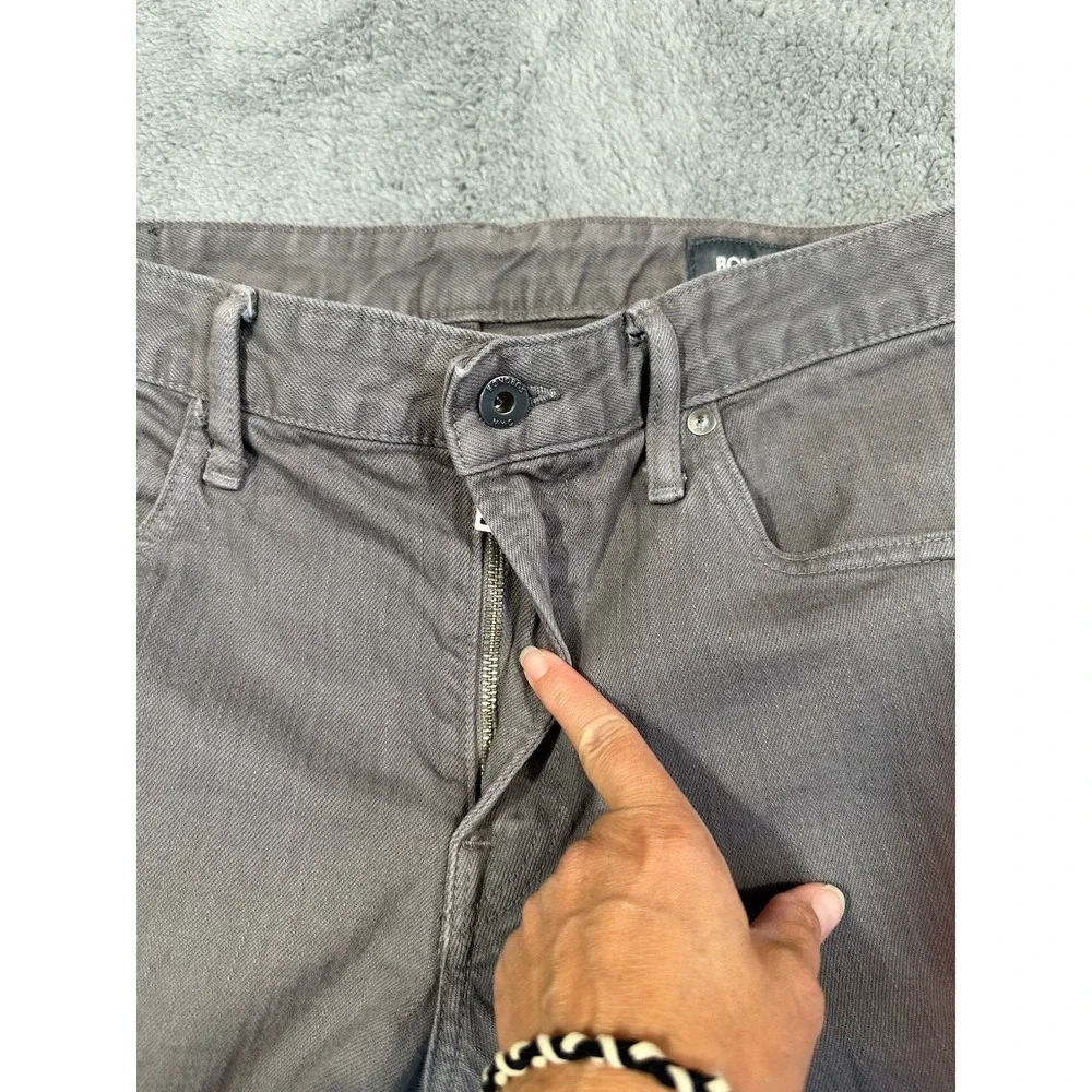 Bonobos Travel Jeans Mens 34x34 Gray Slim Straight Leg Stretch Read